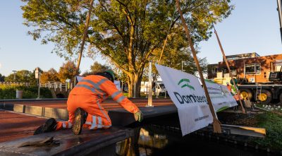 Plaatsing 3D brug Berkels Dijkje