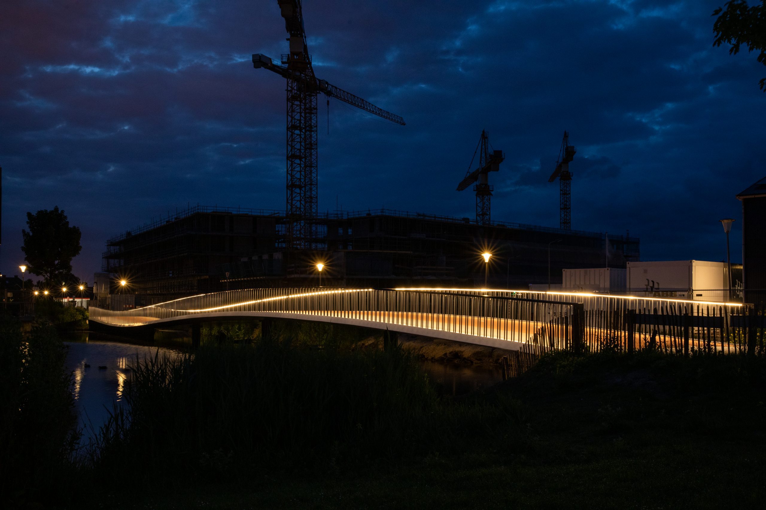Damsteegt - Fietsbrug Berkel centrum west verlicht